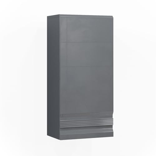 Vicco Badschrank Anthrazit Hochglanz Fredd 77x36x24 cm - hängender Badezimmerschrank, Pflegeleichte Oberflächen – einfach zu reinigen von Vicco