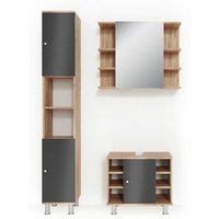 Vicco - Badmöbel-Set Fynn, Eiche, 3 Teile, mit Hochschrank Vicco - Badmöbel-Set Fynn, Eiche, 3 Teile, mit Hochschrank von Vicco