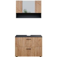 Vicco - Badmöbel-Set Irma, Goldkraft Eiche/Anthrazit, 2 Teile, Unterschrank 80 cm Vicco - Badmöbel-Set Irma, Goldkraft Eiche/Anthrazit, 2 Teile, Unterschrank 80 cm von Vicco
