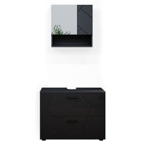 Vicco - Badmöbel-Set Irma, Anthrazit Hochglanz, 2 Teile Vicco - Badmöbel-Set Irma, Anthrazit Hochglanz, 2 Teile von Vicco