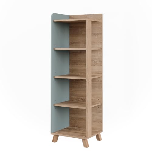 Vicco Badregal Karen, Sonoma/Blau, 40 x 128 cm mit 4 Fächern Vicco Badregal Karen, Sonoma/Blau, 40 x 128 cm mit 4 Fächern von Vicco