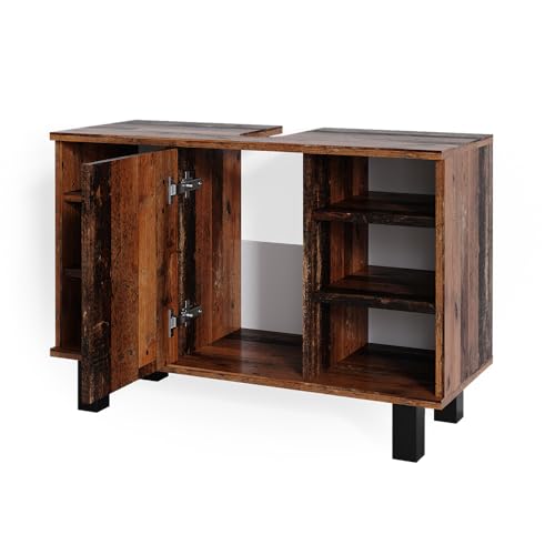 Vicco Waschbeckenunterschrank Antikholz Fynn 80x54x32 cm - Unterschrank für das Badezimmer, Praktische Ablage für Handtücher, Putzmittel & Pflegeprodukte von Vicco