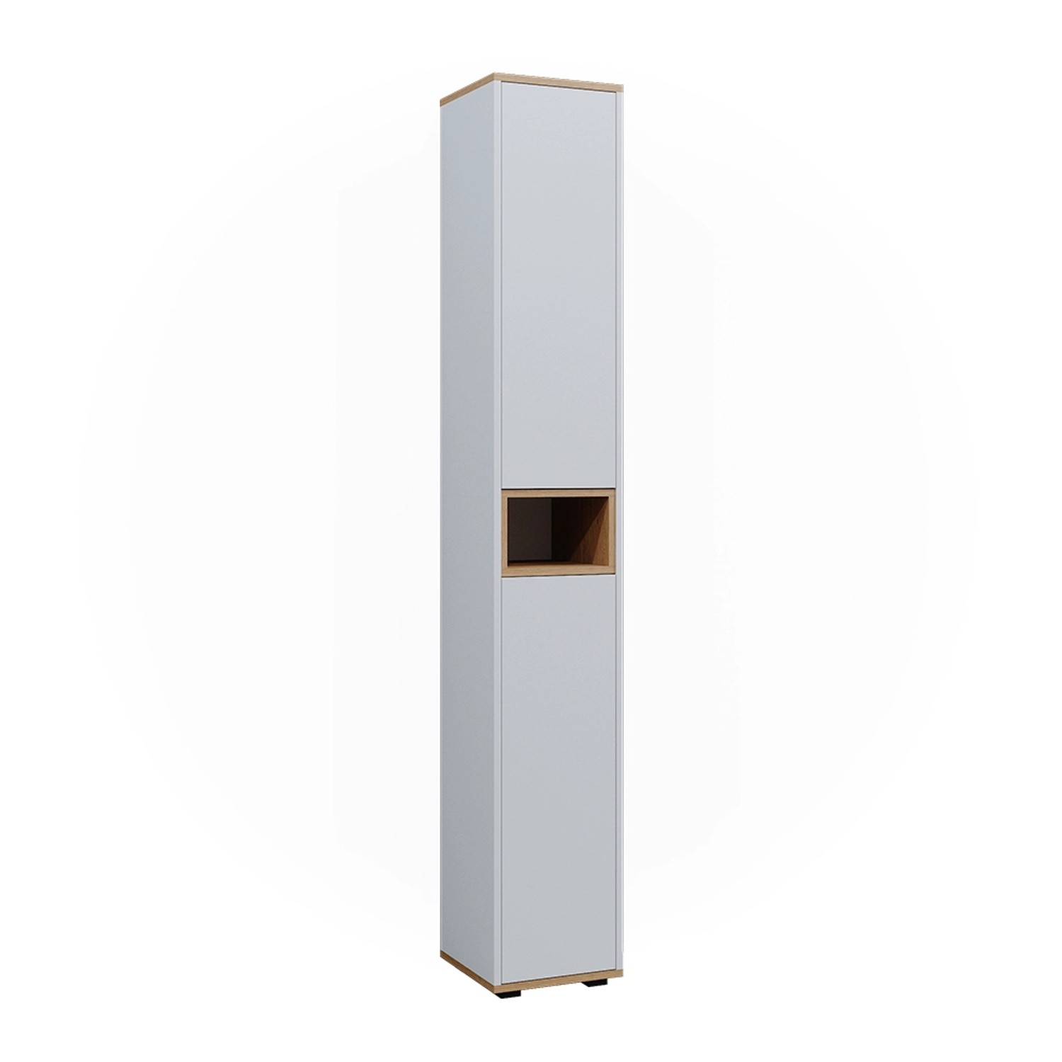 Vicco Badschrank Didi Weiß/Artisan 30 x 192 cm mit 2 Türen von Vicco