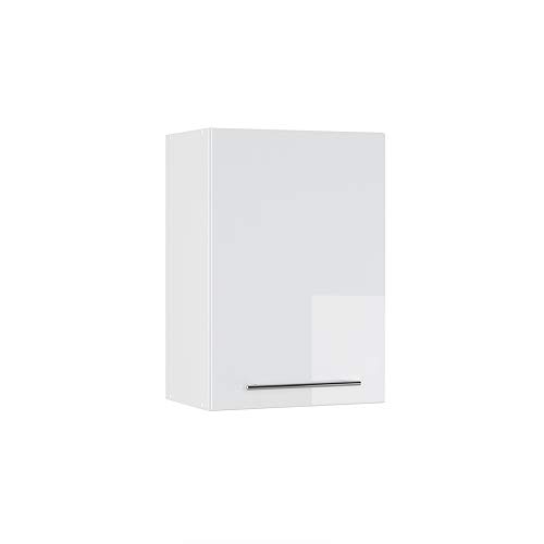 Vicco Badschrank Fame-Line, Badezimmermöbel, Weiß Hochglanz/Weiß, 50 x 72 cm von Vicco