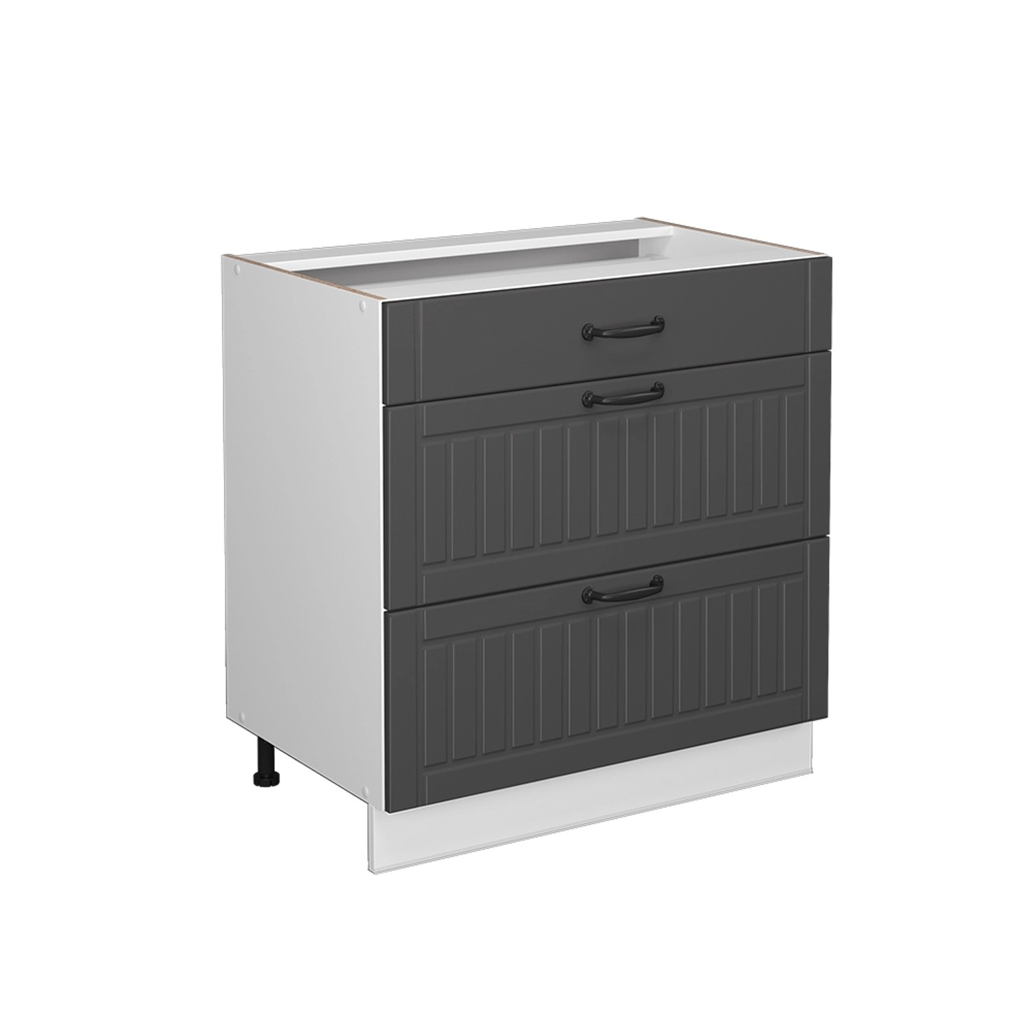 Vicco Badschrank Fame-Line Anthrazit/Weiß 80 x 82 cm mit 3 Schubladen ohne Arbeitsplatte Vicco Badschrank Fame-Line Anthrazit/Weiß 80 x 82 cm mit 3 Schubladen ohne Arbeitsplatte von Vicco