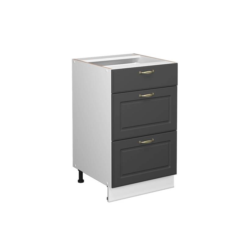 Vicco Badschrank Fame-Line Anthrazit-Gold/Weiß 50 x 82 cm ohne Arbeitsplatte von Vicco