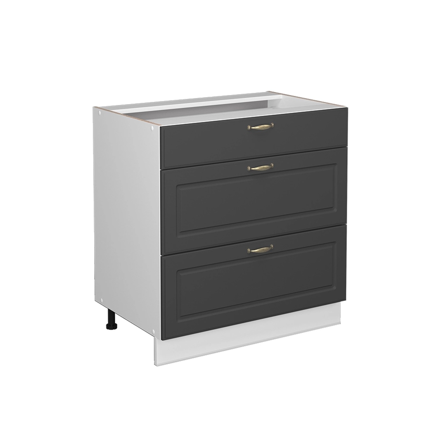 Vicco Badschrank Fame-Line Anthrazit-Gold/Weiß 80 x 82 cm mit 3 Schubladen ohne Arbeitsplatte Vicco Badschrank Fame-Line Anthrazit-Gold/Weiß 80 x 82 cm mit 3 Schubladen ohne Arbeitsplatte von Vicco