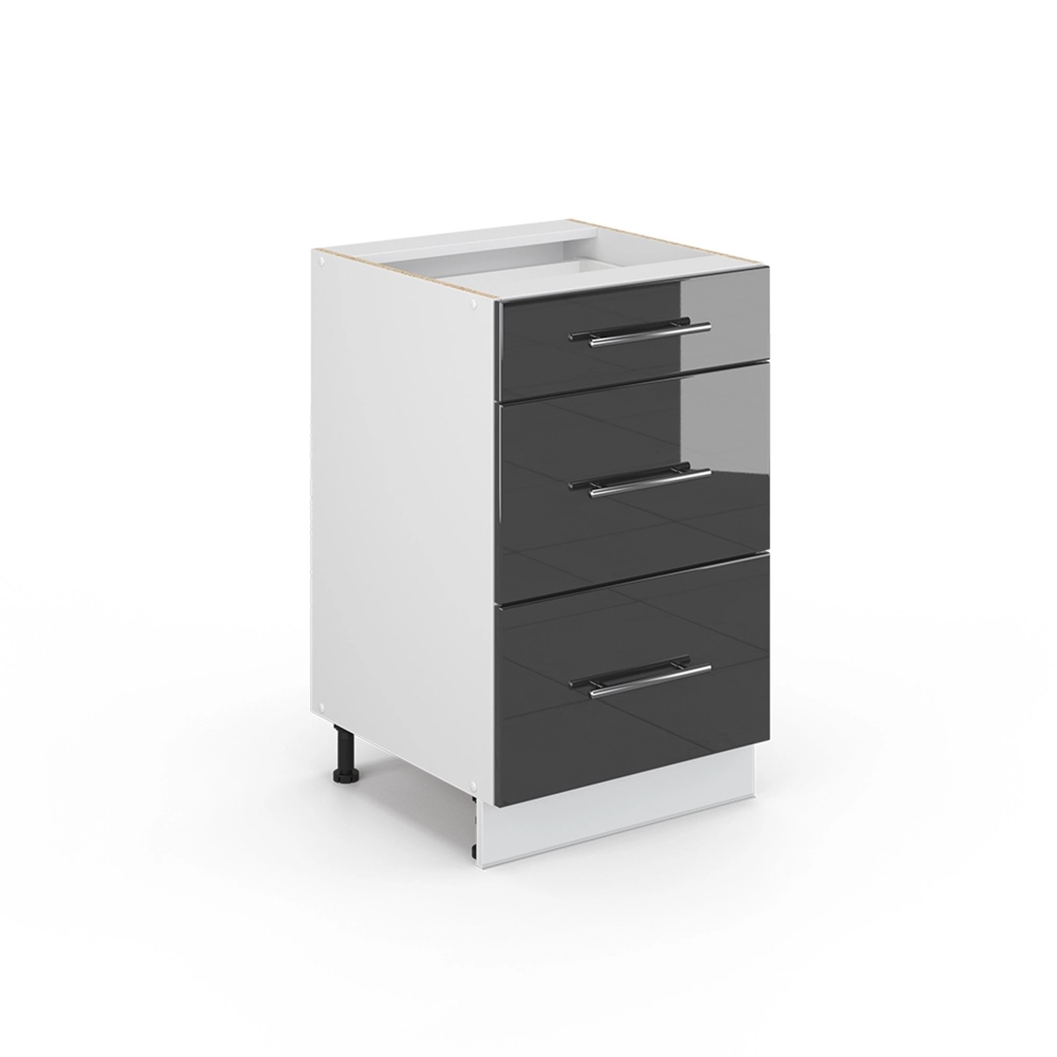 Vicco Badschrank Fame-Line Anthrazit Hochglanz/Weiß 50 x 82 cm ohne Arbeitsplatte Vicco Badschrank Fame-Line Anthrazit Hochglanz/Weiß 50 x 82 cm ohne Arbeitsplatte von Vicco