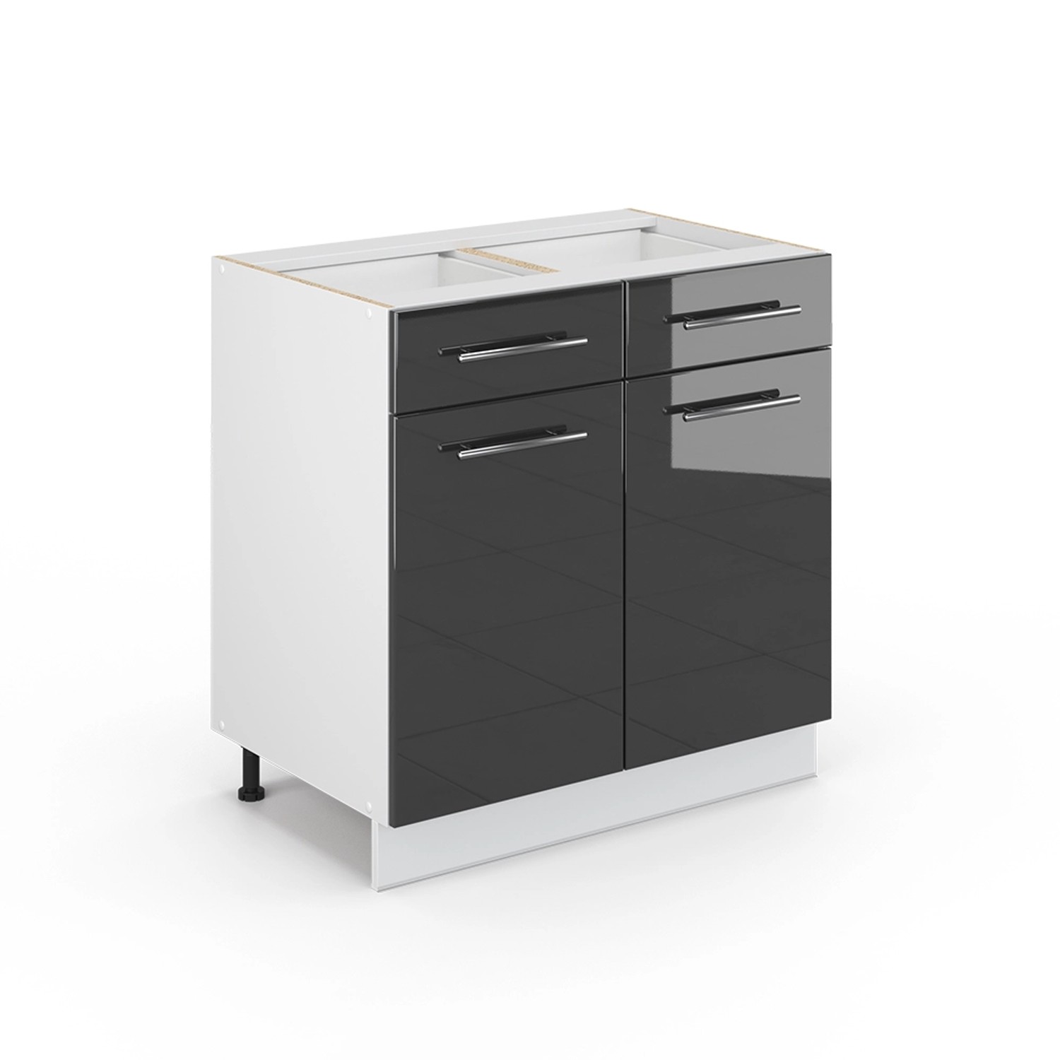 Vicco Badschrank Fame-Line Anthrazit Hochglanz/Weiß 80 x 82 cm ohne Arbeitsplatte Vicco Badschrank Fame-Line Anthrazit Hochglanz/Weiß 80 x 82 cm ohne Arbeitsplatte von Vicco
