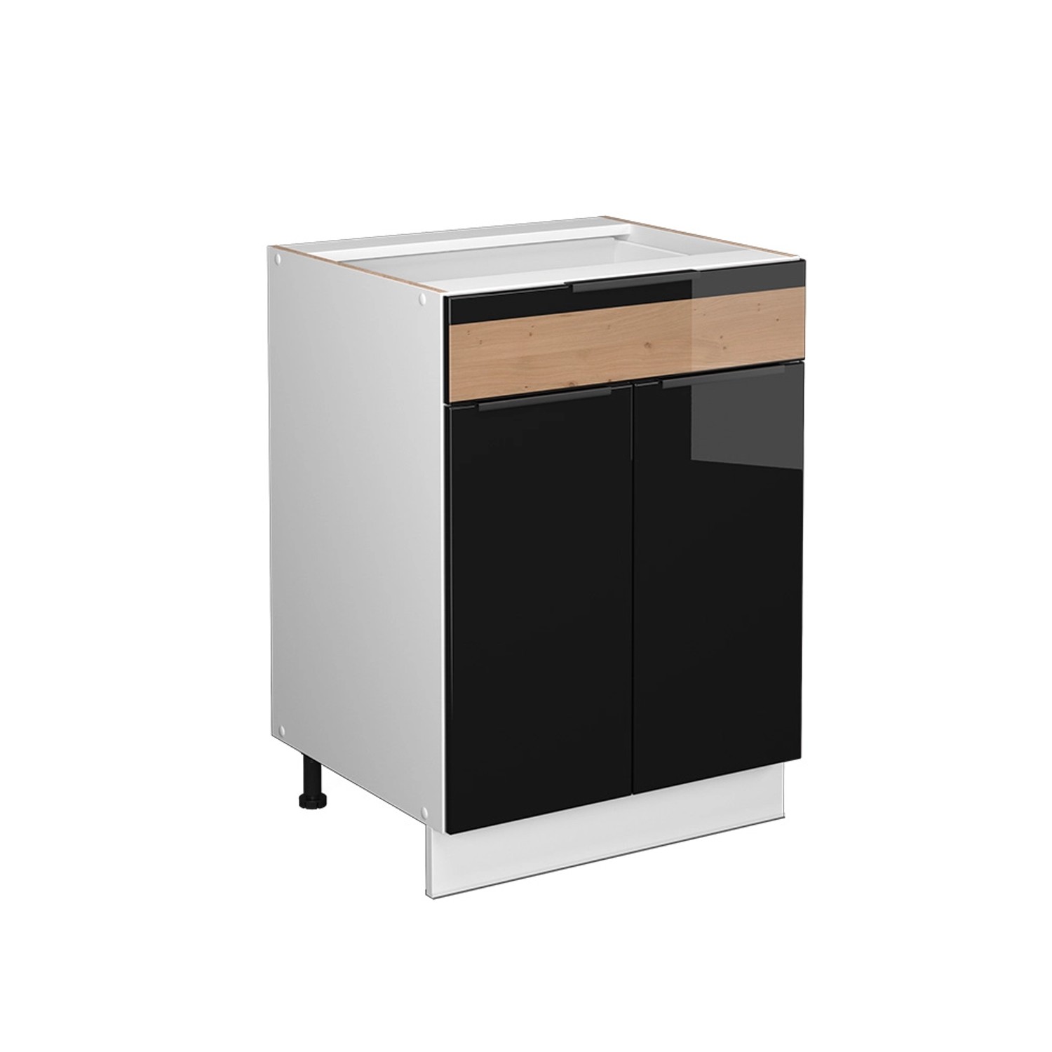 Vicco Badschrank Fame-Line Schwarz-Eiche Hochglanz/Weiß 60 x 82 cm mit Schublade ohne Arbeitsplatte Vicco Badschrank Fame-Line Schwarz-Eiche Hochglanz/Weiß 60 x 82 cm mit Schublade ohne Arbeitsplatte von Vicco