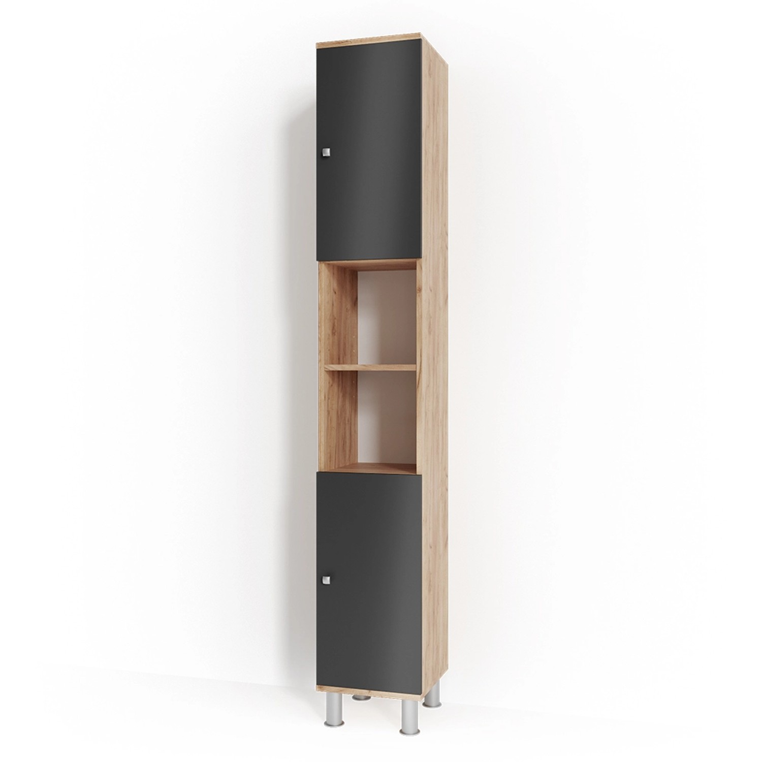 Vicco Badschrank Fynn Anthrazit/Goldkraft Eiche 30 x 190 cm Vicco Badschrank Fynn Anthrazit/Goldkraft Eiche 30 x 190 cm von Vicco