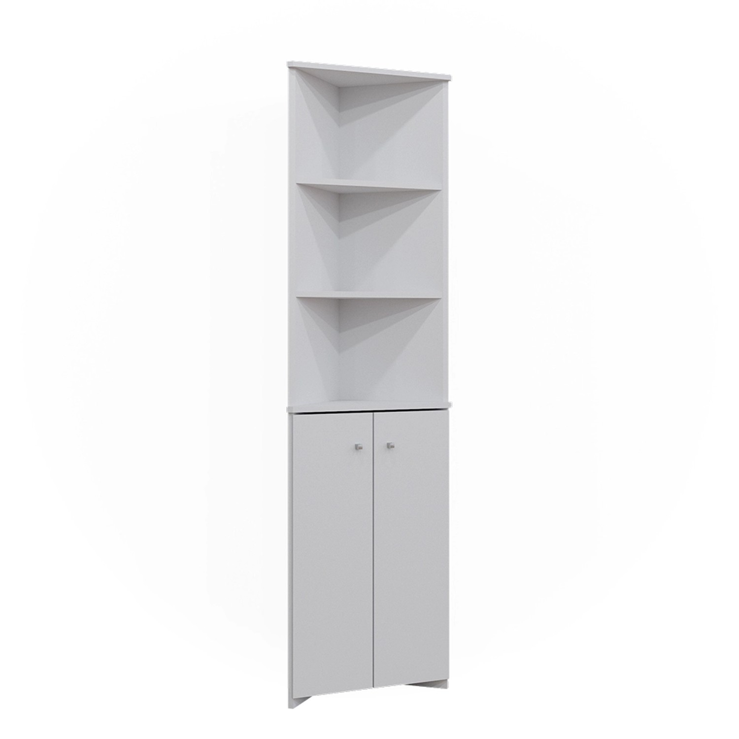 Vicco Badschrank Fynn Weiß 36 x 175 cm Eckschrank mit 2 Türen von Vicco