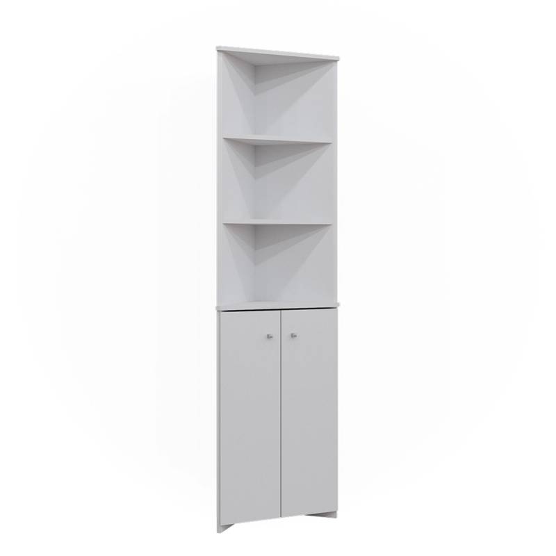 Vicco Badschrank Fynn Weiß 36 x 175 cm Eckschrank mit 2 Türen von Vicco
