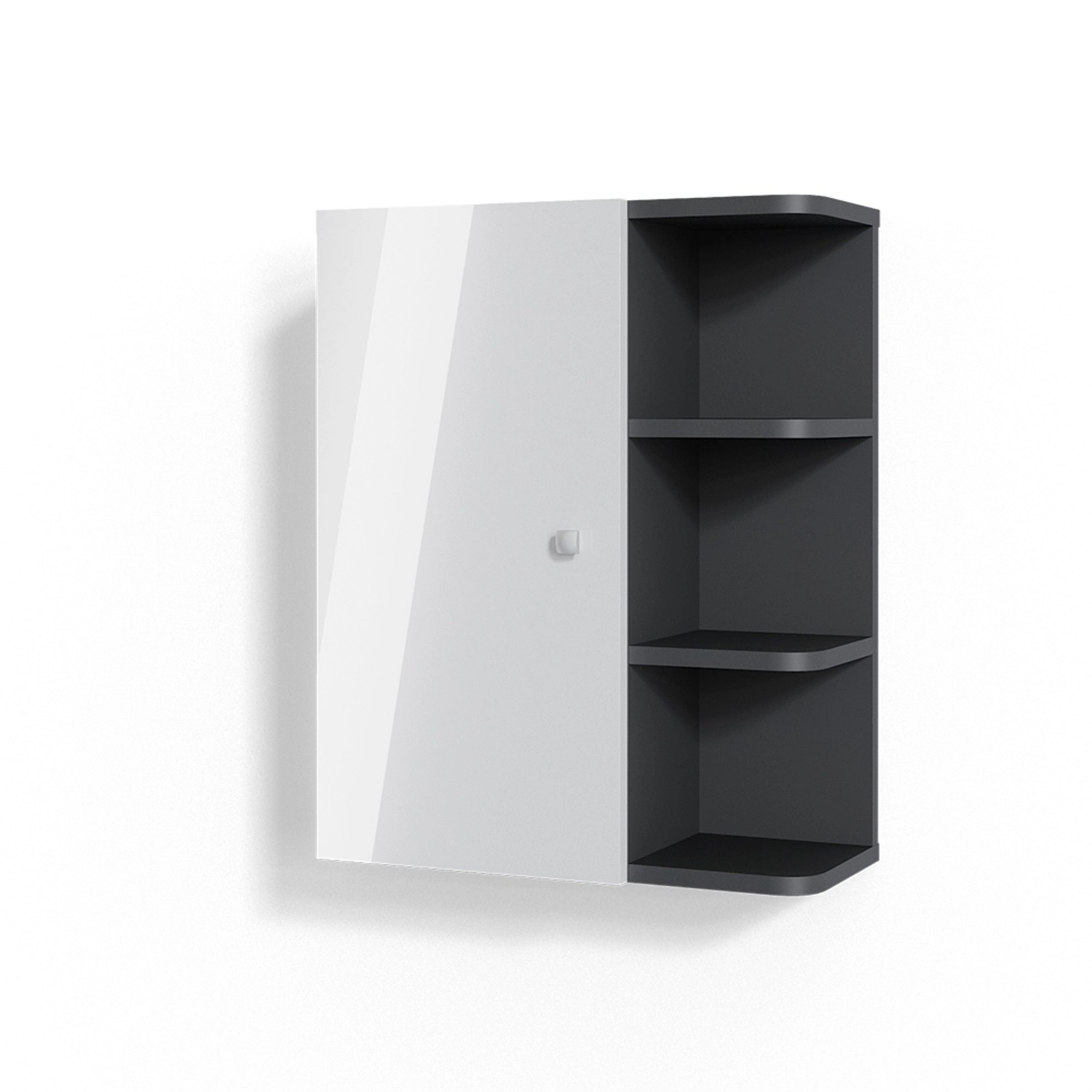 Vicco Badschrank Fynn Weiß Hochglanz/Anthrazit 47 x 59 cm Vicco Badschrank Fynn Weiß Hochglanz/Anthrazit 47 x 59 cm von Vicco
