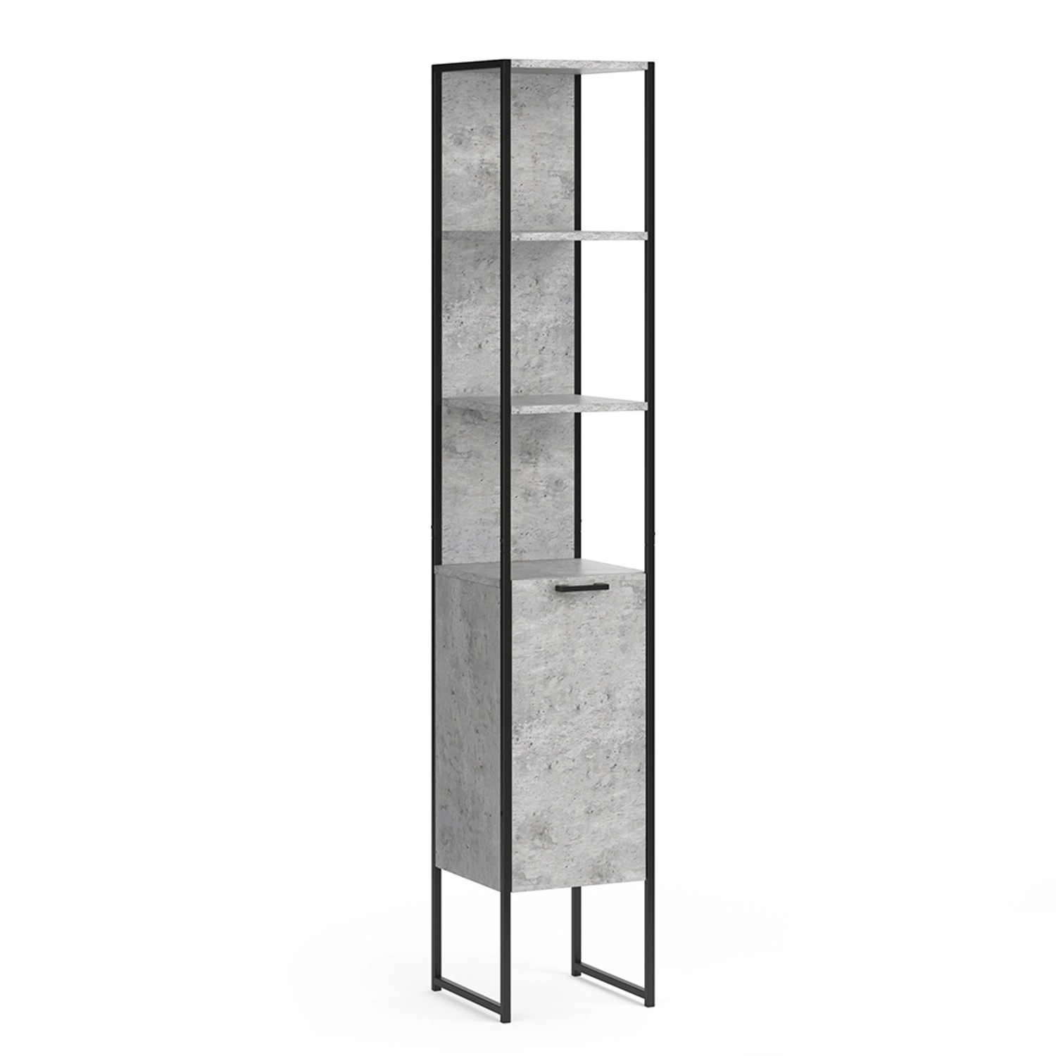 Vicco Badschrank Fyrk Beton/Schwarz 33 x 185 cm Vicco Badschrank Fyrk Beton/Schwarz 33 x 185 cm von Vicco