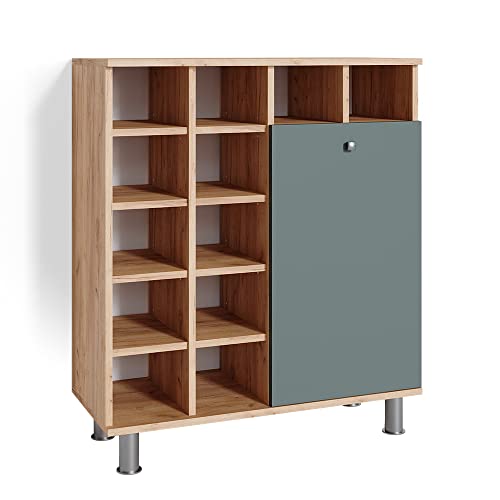 Vicco Badschrank Grün Fynn 78x92x34 cm - Wäscheschrank für die Schmutzwäsche, Zusätzlicher Stauraum für Handtücher, Pflegeprodukte & Deko Vicco Badschrank Grün Fynn 78x92x34 cm - Wäscheschrank für die Schmutzwäsche, Zusätzlicher Stauraum für Handtücher, Pflegeprodukte & Deko von Vicco
