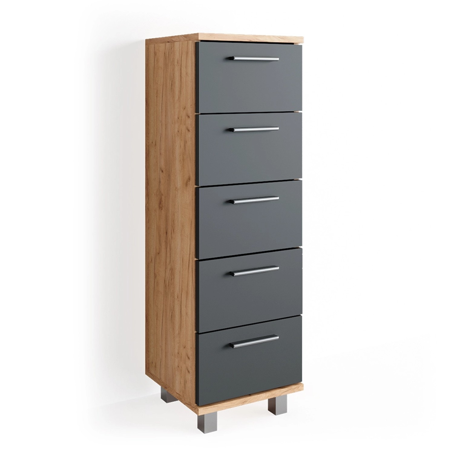 Vicco Badschrank Ilias Eiche/Anthrazit 30 x 95 cm Vicco Badschrank Ilias Eiche/Anthrazit 30 x 95 cm von Vicco