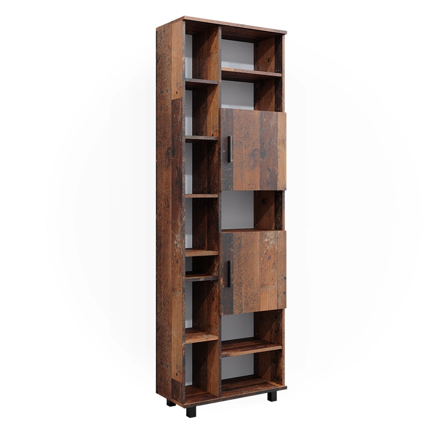 Vicco Badschrank Ilias Eiche Rustikal 60 x 190 cm mit Türen und Offenen Fächern Vicco Badschrank Ilias Eiche Rustikal 60 x 190 cm mit Türen und Offenen Fächern von Vicco