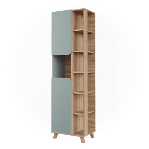 Vicco Badschrank Karen, Sonoma/Blau, 50 x 175 cm mit 2 Türen Vicco Badschrank Karen, Sonoma/Blau, 50 x 175 cm mit 2 Türen von Vicco