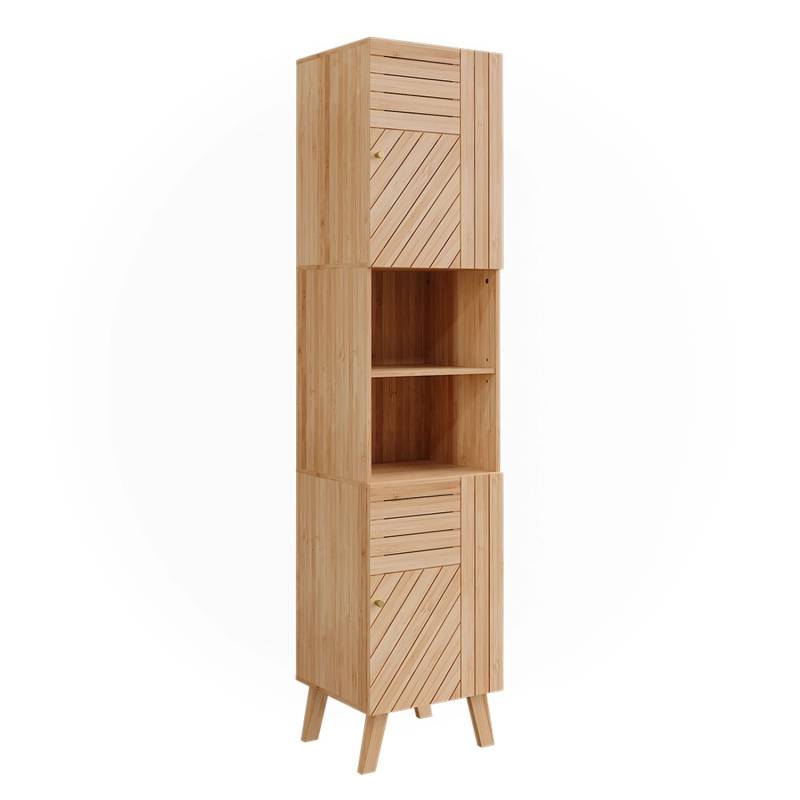 Vicco Badschrank Lucie Bambus 40 x 177 cm mit 2 Türen von Vicco