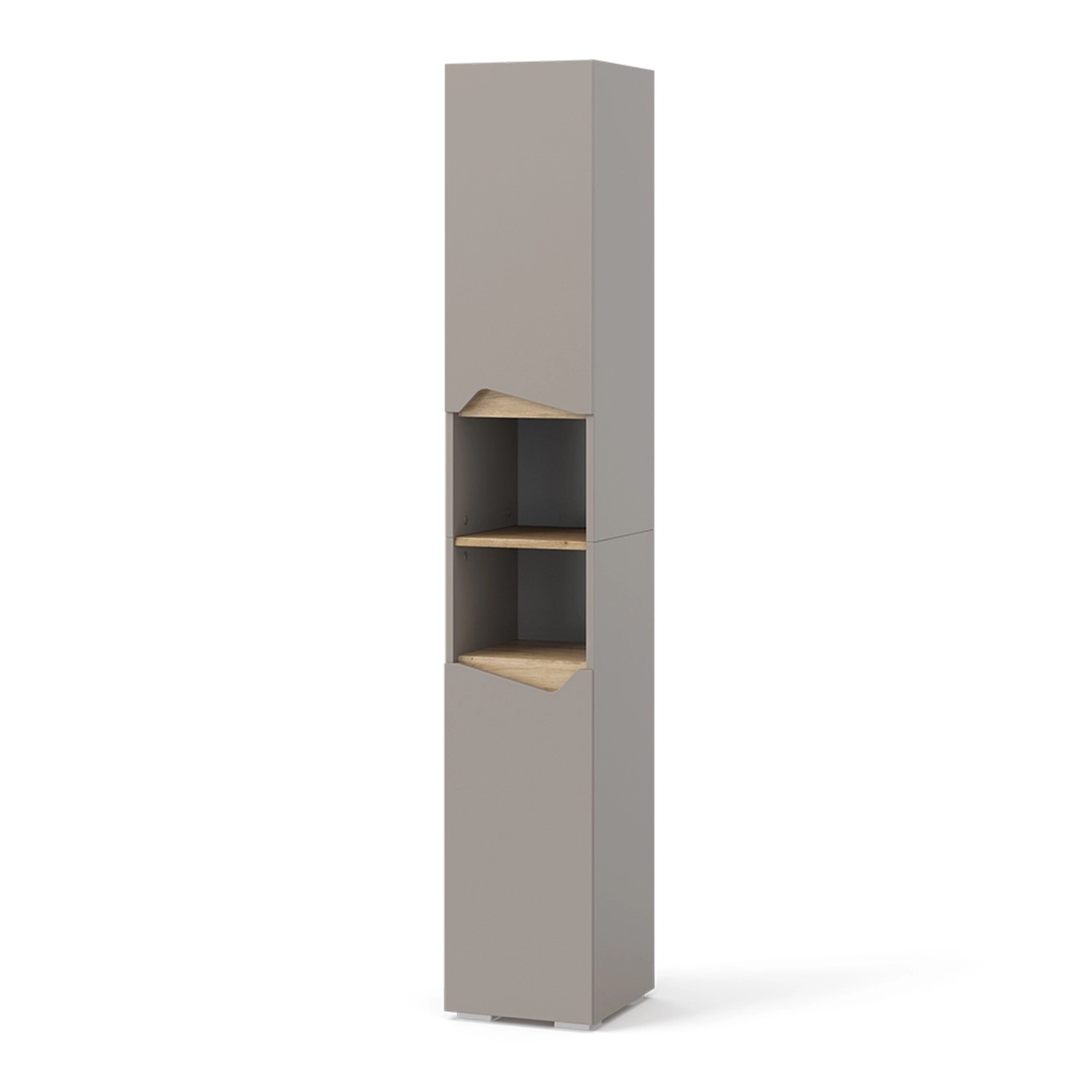 Vicco Badschrank Marelle Greige/Artisan-Eiche 30 x 180 cm mit Türen und Offenen Fächern Vicco Badschrank Marelle Greige/Artisan-Eiche 30 x 180 cm mit Türen und Offenen Fächern von Vicco