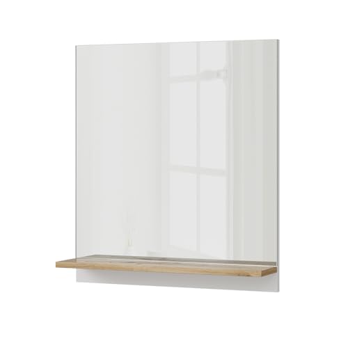 Vicco Bad Spiegelschrank Marelle, Weiß/Artisan-Eiche, 60 x 67 cm mit Regal von Vicco