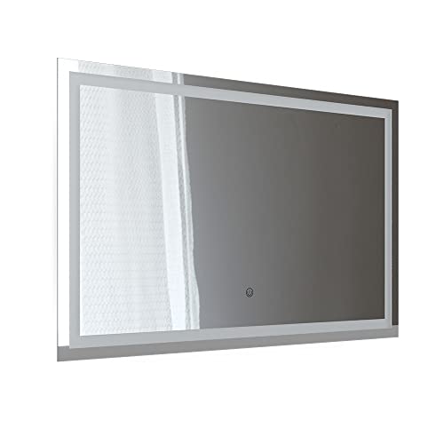 Vicco Badezimmerspiegel Viola, Badspiegel, Glas, 110 x 70 cm Mit LED Beleuchtung von Vicco