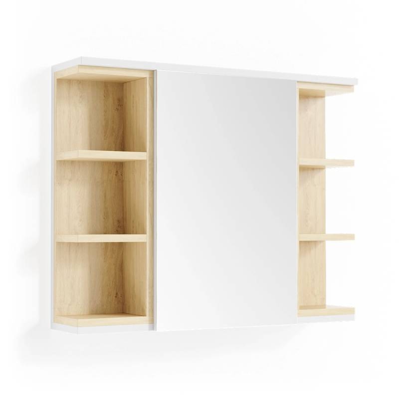 Vicco Badspiegelschrank Aquis Weiß/Sonoma 79 x 64 cm Vicco Badspiegelschrank Aquis Weiß/Sonoma 79 x 64 cm von Vicco