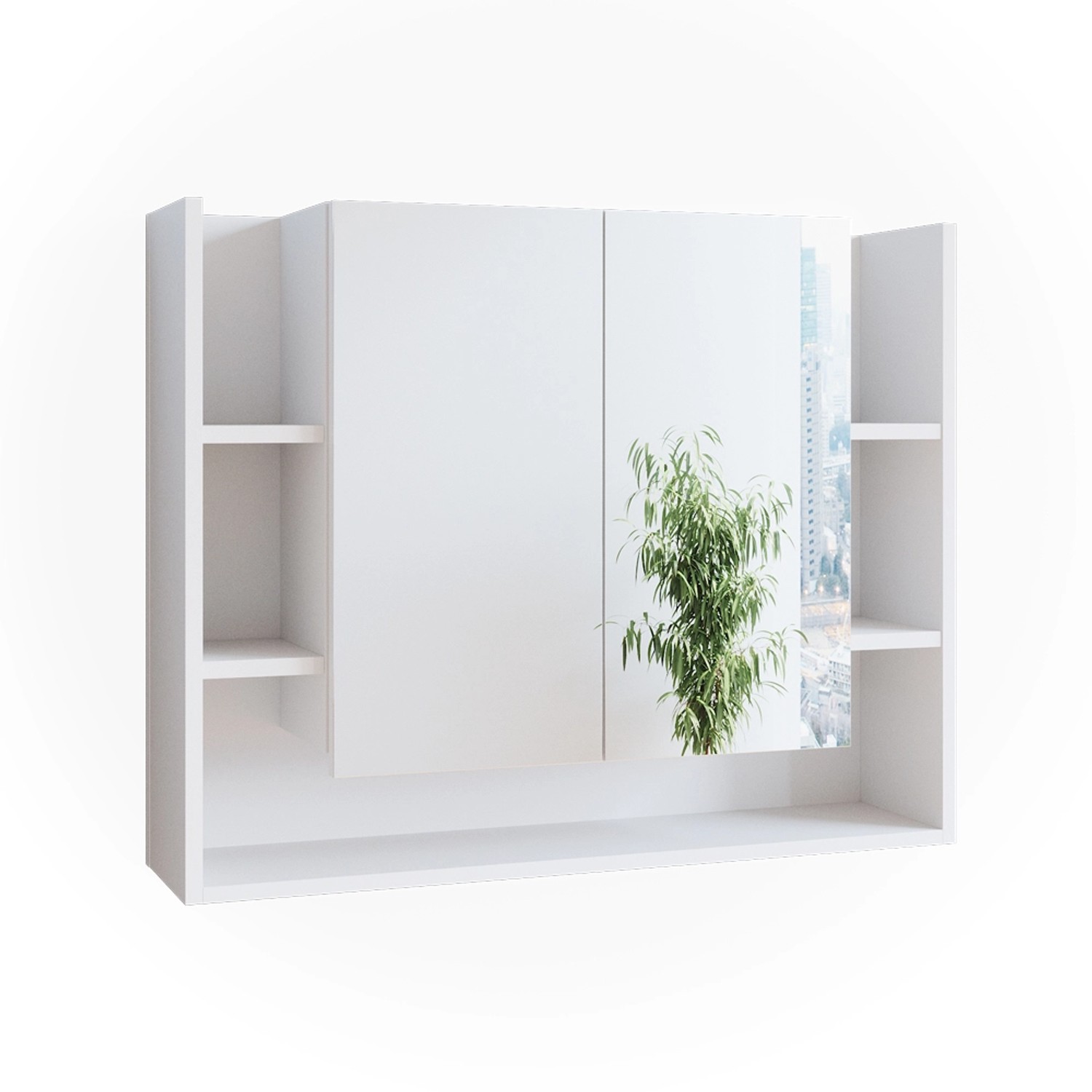 Vicco Badspiegelschrank Elira Weiß 80 x 64 cm Vicco Badspiegelschrank Elira Weiß 80 x 64 cm von Vicco