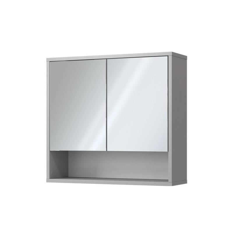 Vicco Badspiegelschrank Eliza Grau 70 x 65 cm mit 2 Türen von Vicco