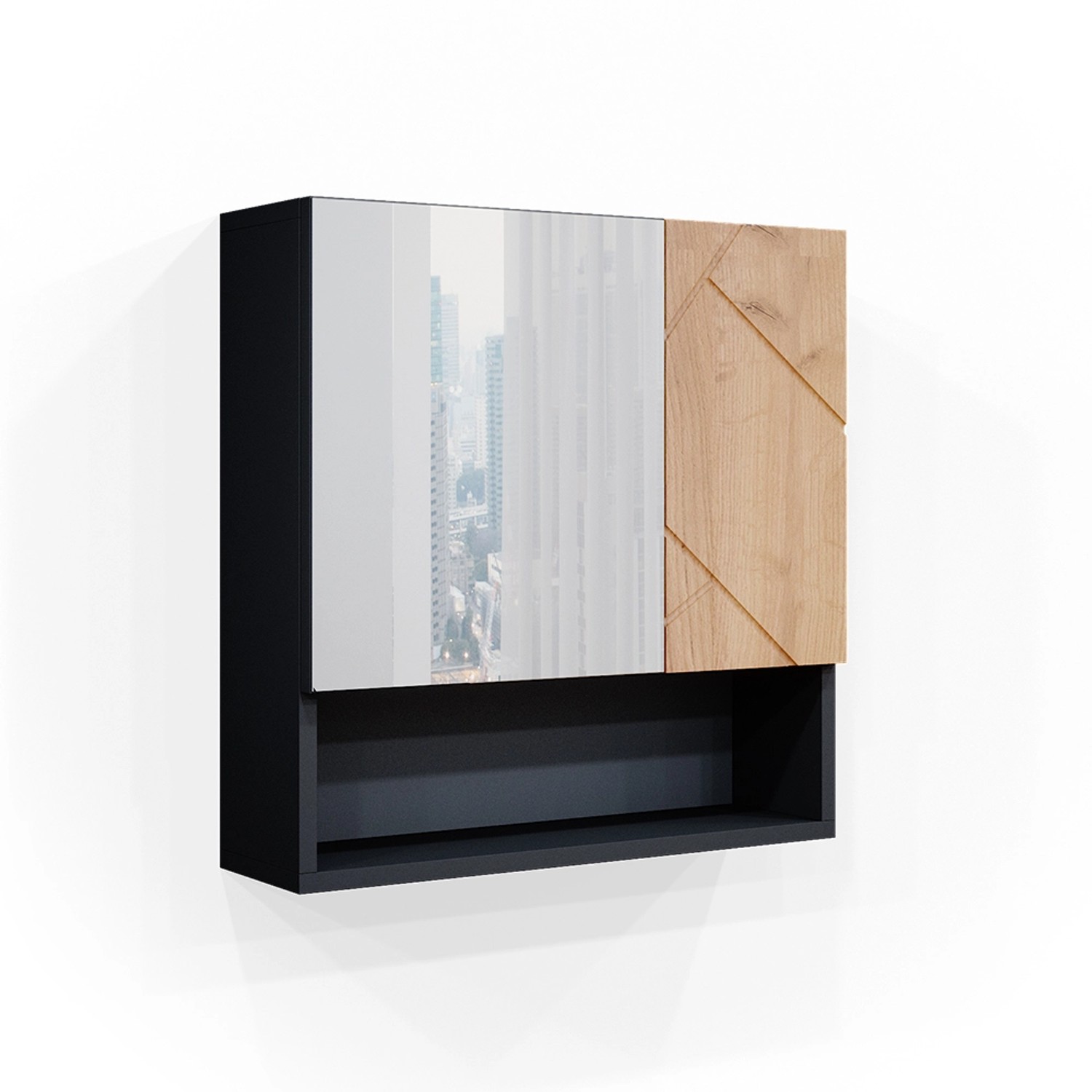 Vicco Badspiegelschrank Irma Anthrazit/Eiche 54 x 55 cm Vicco Badspiegelschrank Irma Anthrazit/Eiche 54 x 55 cm von Vicco