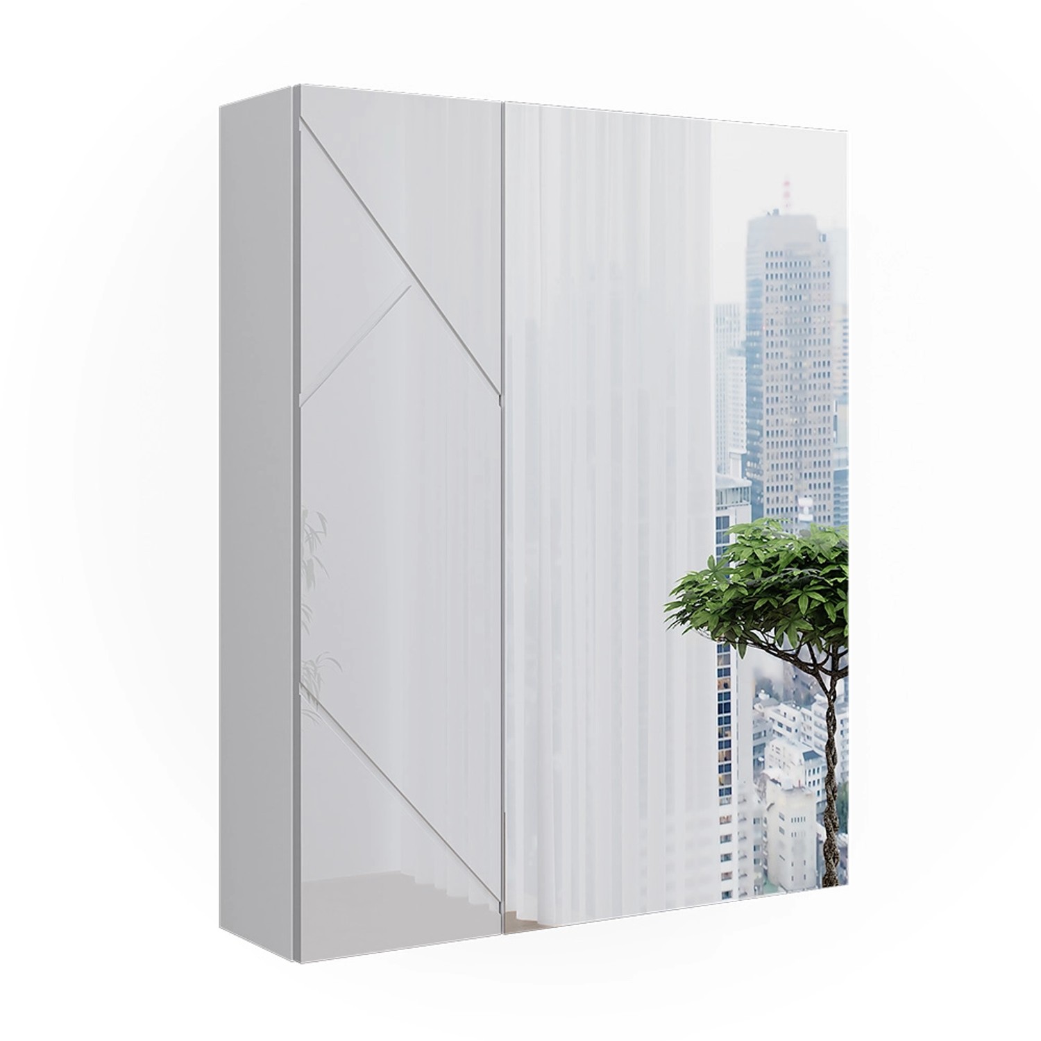 Vicco Badspiegelschrank Irma Weiß Hochglanz 60 x 75 cm Vicco Badspiegelschrank Irma Weiß Hochglanz 60 x 75 cm von Vicco