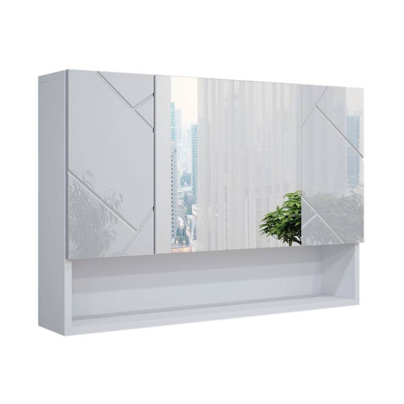 Vicco Badspiegelschrank Irma Weiß Hochglanz 80 x 55 cm von Vicco