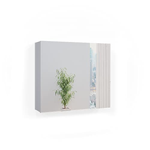 Vicco Badspiegelschrank Kate, Badezimmerspiegel, Weiß/Eiche, 67 x 60 cm Vicco Badspiegelschrank Kate, Badezimmerspiegel, Weiß/Eiche, 67 x 60 cm von Vicco