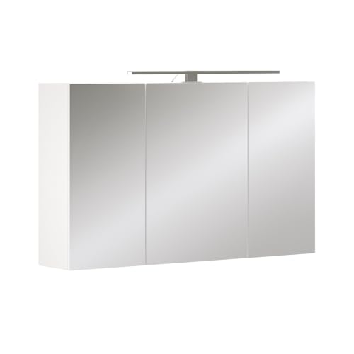Vicco Badspiegelschrank Weiß Lavio 100x60x20 cm - Badezimmerschrank mit Spiegel, Hinter den Spiegeltüren Alles sauber verstaut von Vicco