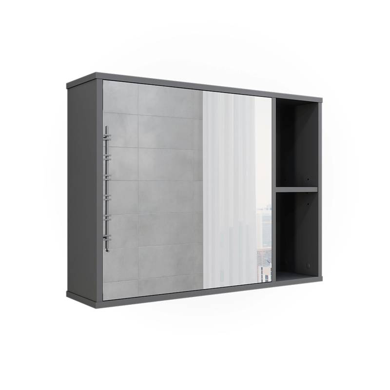 Vicco Badspiegelschrank Leano Anthrazit 80 x 60 cm von Vicco