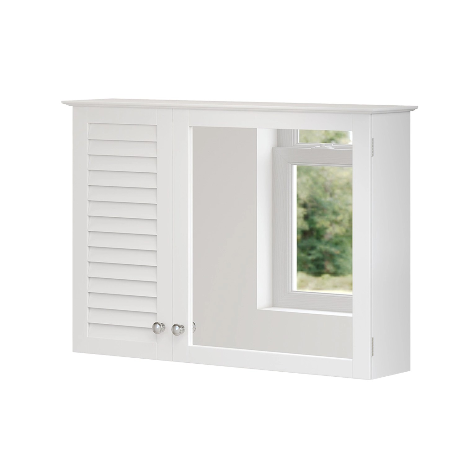 Vicco Badspiegelschrank Riad Weiß 68 x 49 cm mit 2 Türen Vicco Badspiegelschrank Riad Weiß 68 x 49 cm mit 2 Türen von Vicco