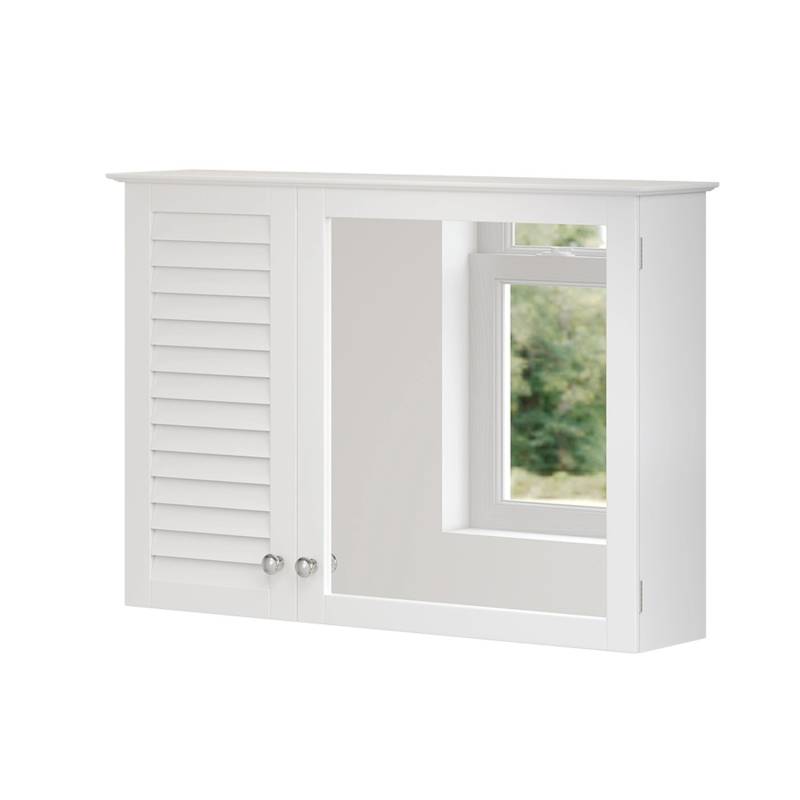 Vicco Badspiegelschrank Riad Weiß 68 x 49 cm mit 2 Türen von Vicco