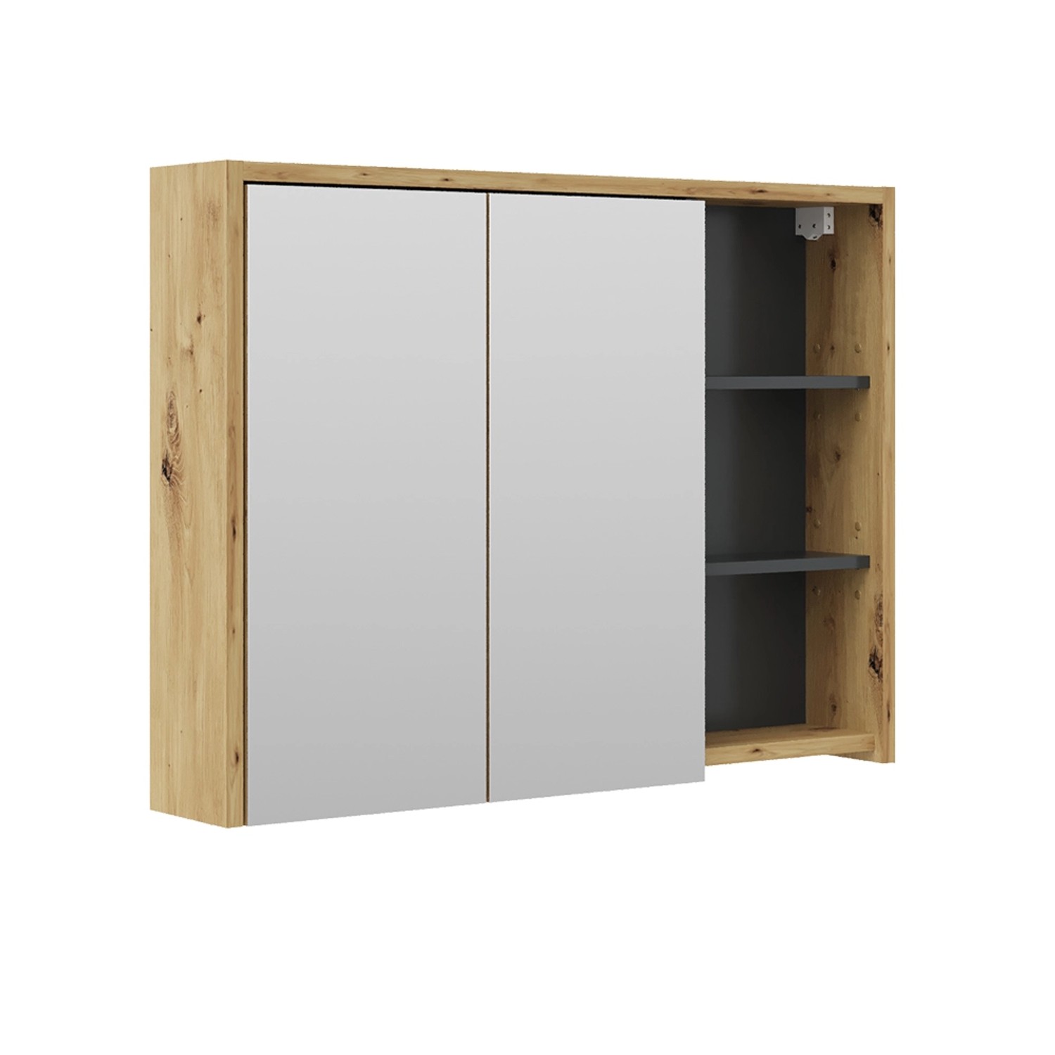 Vicco Badspiegelschrank Viola Anthrazit/Eiche 100 x 75 cm Vicco Badspiegelschrank Viola Anthrazit/Eiche 100 x 75 cm von Vicco