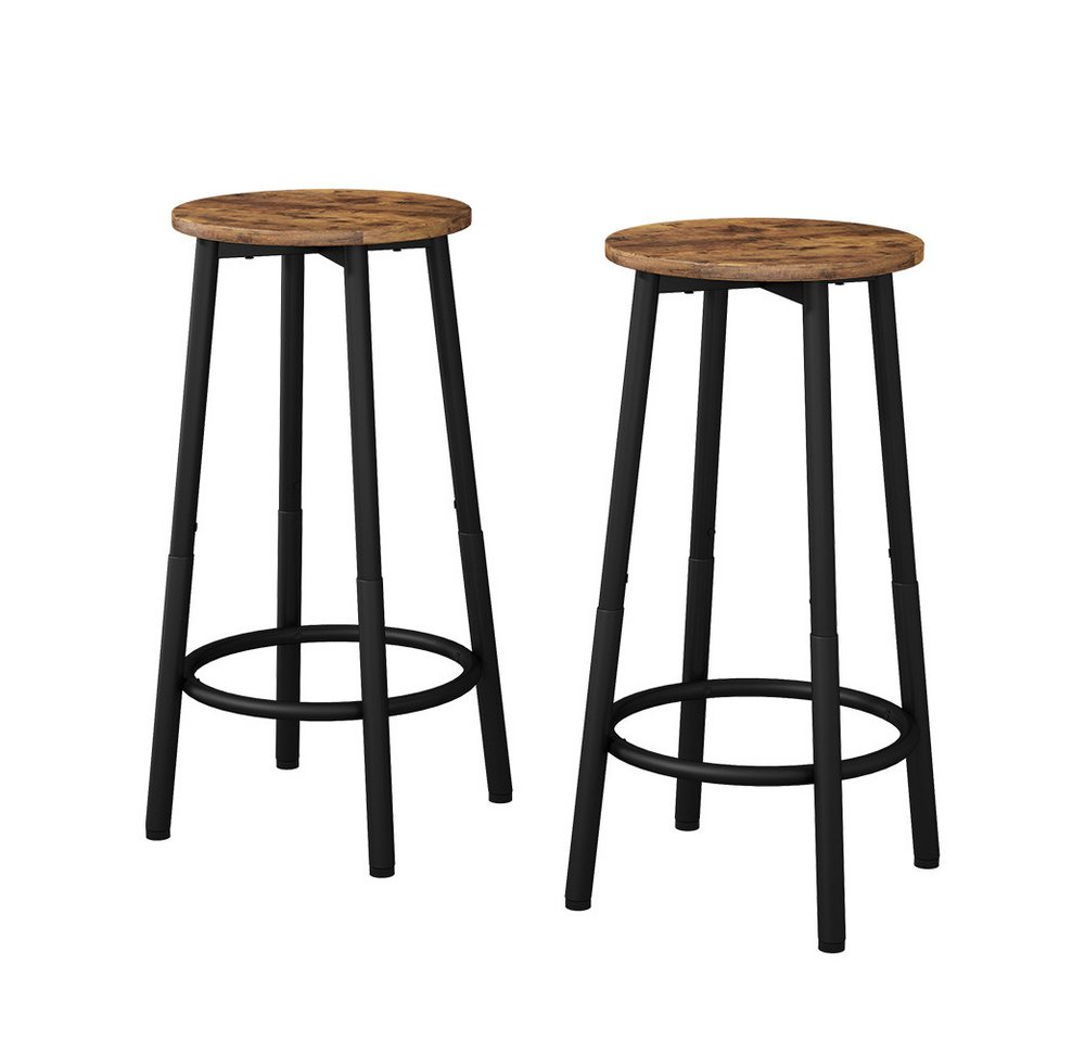 Vicco Barhocker Edmonton, Eiche rustikal, 31.5 x 64 cm 2 Teile (2er Set), mit Beinhalterung von Vicco