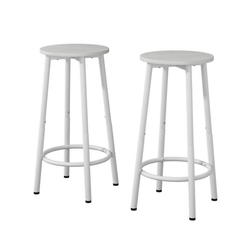 Vicco Barhocker Edmonton, Weiß, 31.5 x 64 cm 2 Teile (2er Set), mit Beinhalterung von Vicco
