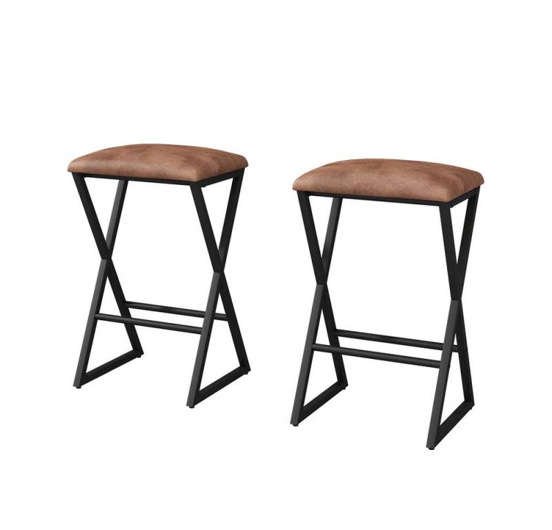 Vicco Barhocker Vault, Braun, 30 x 64 cm 2er Set von Vicco