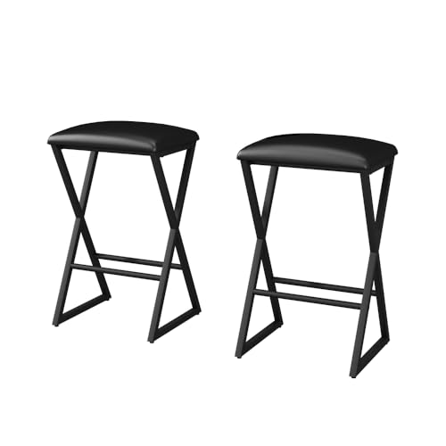 Vicco Barhocker Vault, Hocker für die Bar, Schwarz, 30 x 40 cm 2er Set von Vicco