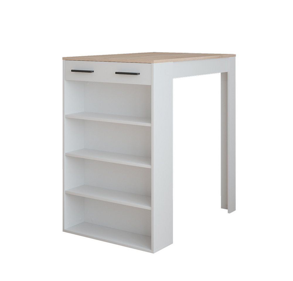 Vicco Bartisch, Weiß/Sonoma, 67 x 100 cm Bartisch von Vicco