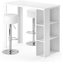 Vicco - Bartisch-Set Noel, Weiß, 120 x 60 cm mit 2 Barhockern Vicco - Bartisch-Set Noel, Weiß, 120 x 60 cm mit 2 Barhockern von Vicco