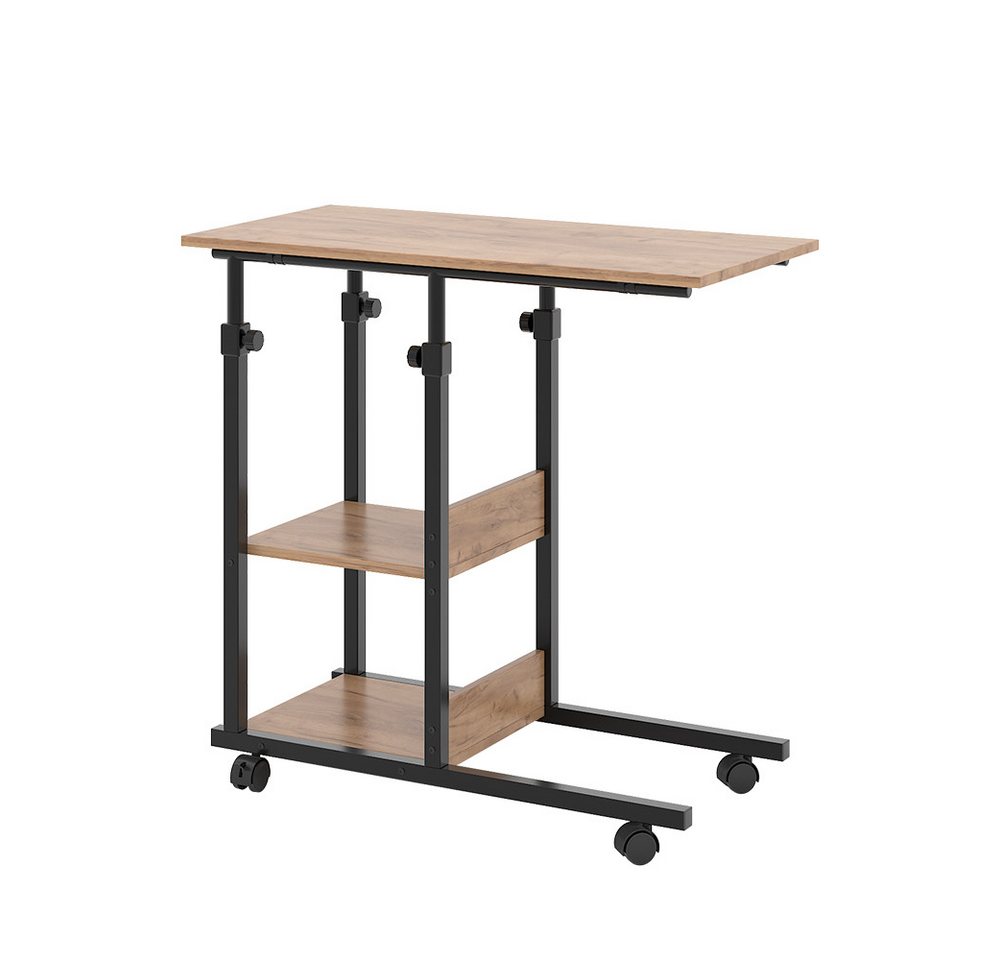 Vicco Beistelltisch Liam, Goldkraft Eiche/Schwarz, 89 x 40 cm mit Rollen von Vicco