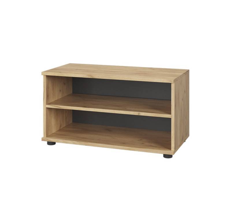 Vicco Bücherregal Berno, Goldkraft Eiche/Anthrazit, 70.8 x 38.9 cm mit 2 Fächern von Vicco