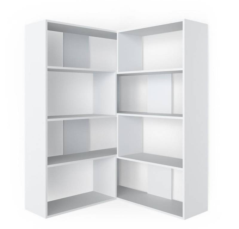Vicco Eckregal Laine, Weiß, 170 x 142 cm von Vicco