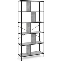 Vicco - Bücherregal Fyrk 180cm Schwarz/Beton von Vicco