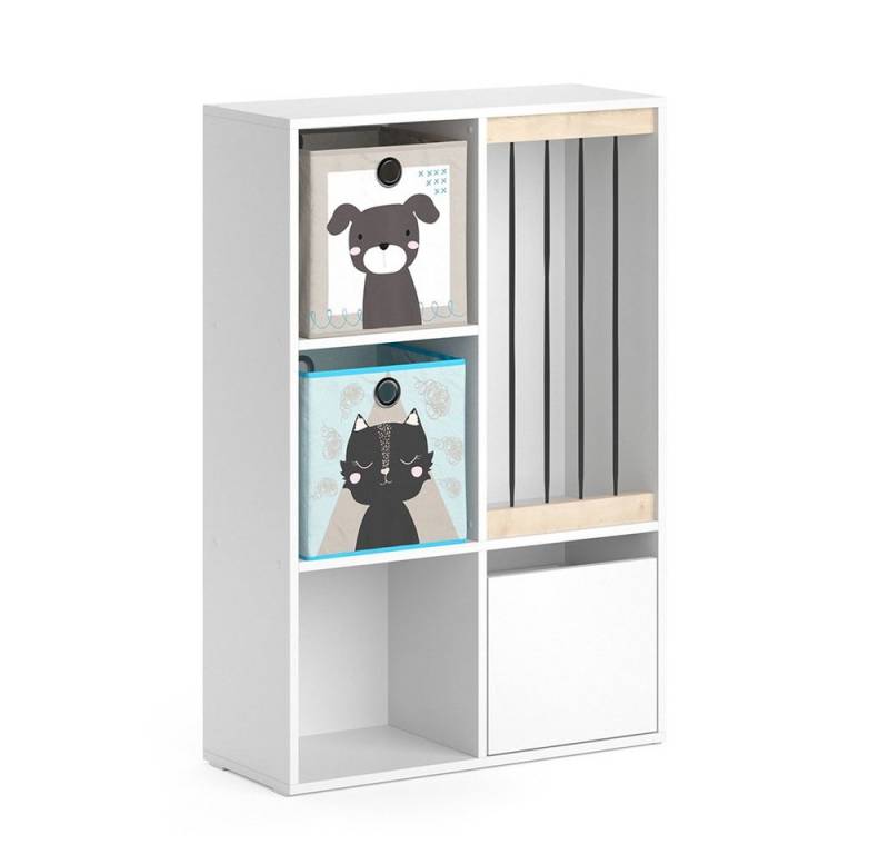 Vicco Bücherregal Luigi, Weiß, 72 x 107.8 cm mit 2 Faltboxen opt.4 von Vicco